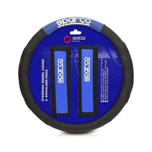 Prekrivač za volan + jastučići za pojas Sparco SPC1111KAZ Universal Cijena