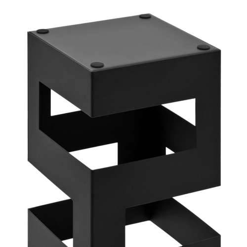 Stalak za kišobrane s dizajnom tetrisa čelični crni Cijena