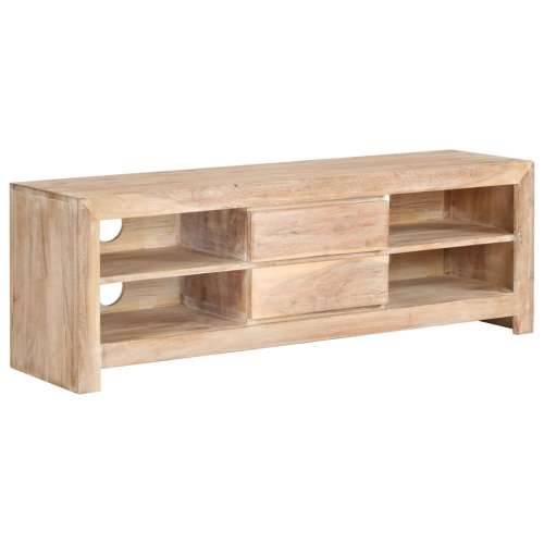 TV ormarić od masivnog bagremovog drva 120 x 30 x 40 cm svjetlosmeđi - Svjetlosmeđa 1 Cijena