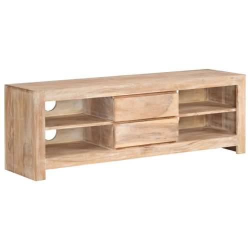TV ormarić od masivnog bagremovog drva 120 x 30 x 40 cm svjetlosmeđi - Svjetlosmeđa 1 Cijena