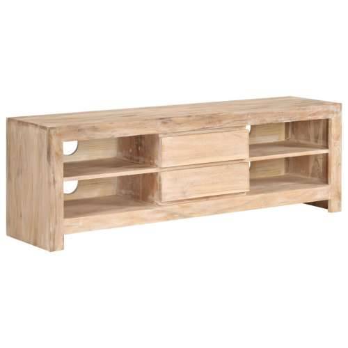 TV ormarić od masivnog bagremovog drva 120 x 30 x 40 cm svjetlosmeđi - Svjetlosmeđa 1 Cijena