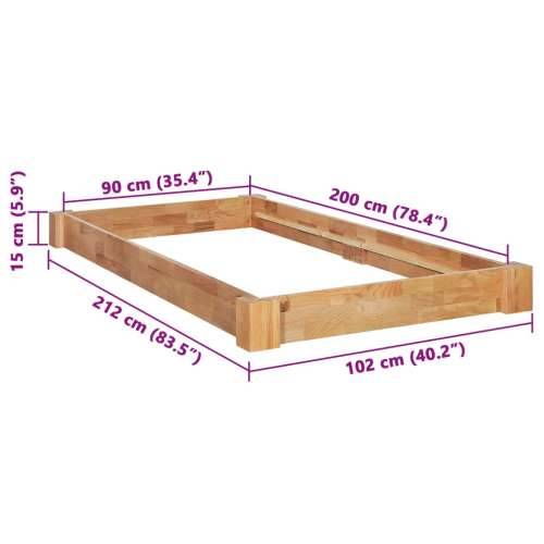 Okvir kreveta od masivne hrastovine 90 x 200 cm - 90 x 200 cm Cijena