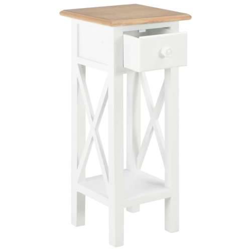 280057 Side Table White 27x27x65,5 cm Wood Cijena