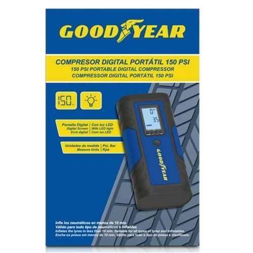Prijenosni Kompresor Zraka s LED Svjetlom Goodyear GOD0019 2600 mAh 150 PSI 7,4 V Cijena