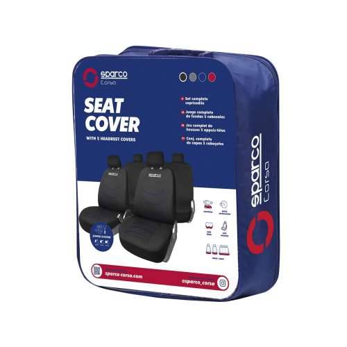Set presvlaka za sjedala Sparco Corsa Crna/Plava Cijena