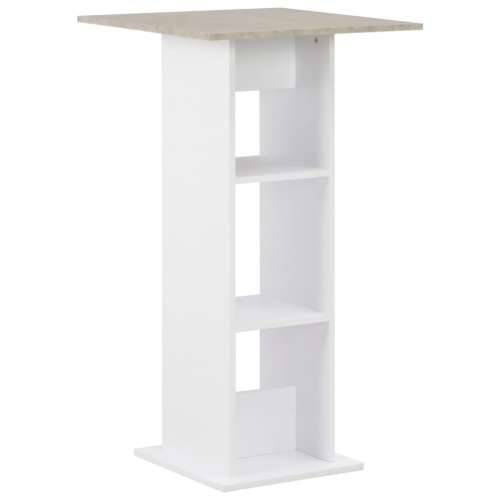 Barski stol bijeli i boja betona 60 x 60 x 110 cm Cijena