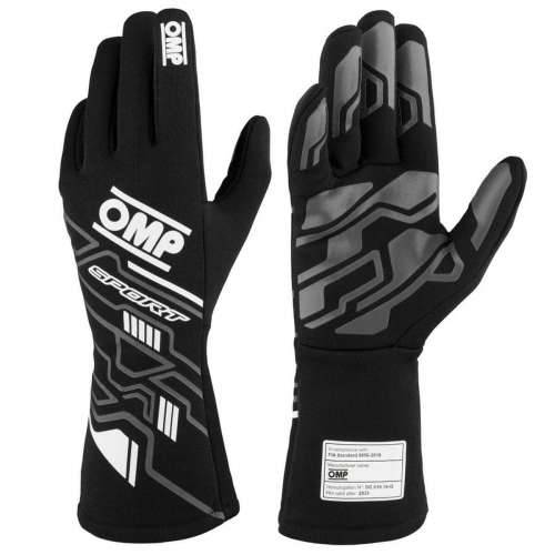 Men’s Driving Gloves OMP SPORT Crna/Bijela S Cijena