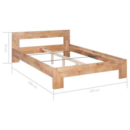 Okvir za krevet od masivne hrastovine 140 x 200 cm Cijena