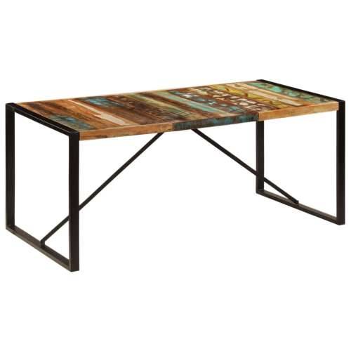 Blagovaonski stol od masivnog obnovljenog drva 180 x 90 x 75 cm Cijena