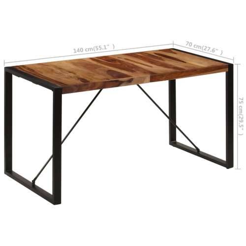 Blagovaonski stol od masivnog drva šišama 140 x 70 x 75 cm Cijena
