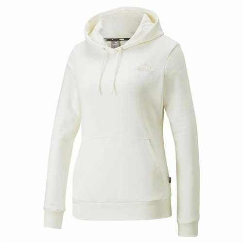 Ženska Majica s Kapuljačom Puma Essentials Embroidery Bijela Cijena
