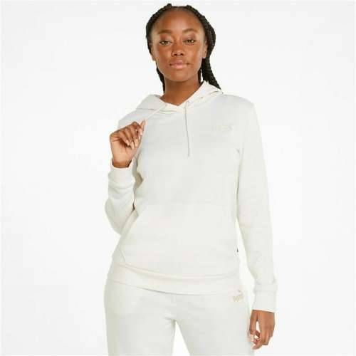Ženska Majica s Kapuljačom Puma Essentials Embroidery Bijela Cijena