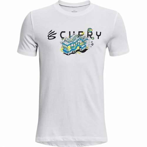 Dječja Majica Kratkih Rukava Under Armour Curry Trolly Bijela Cijena