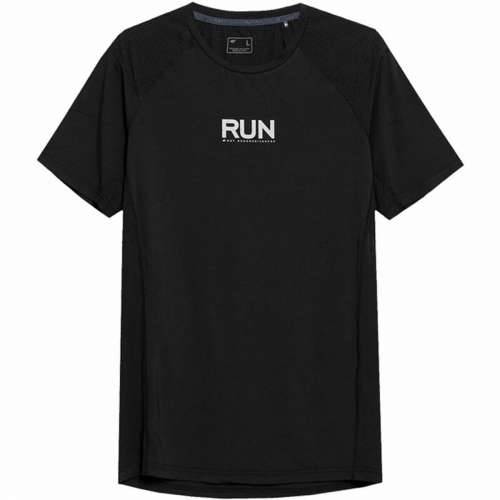 Muška Majica Kratkih Rukava 4F Run Crna Cijena