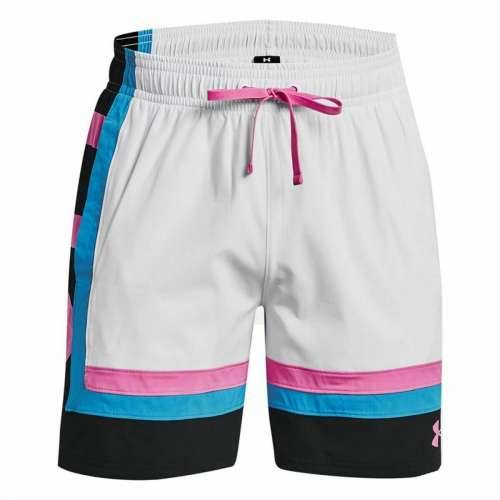 Muške Košarkaške Kratke Hlače Under Armour Baselin  Bijela Cijena