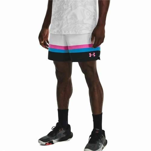 Muške Košarkaške Kratke Hlače Under Armour Baselin  Bijela Cijena