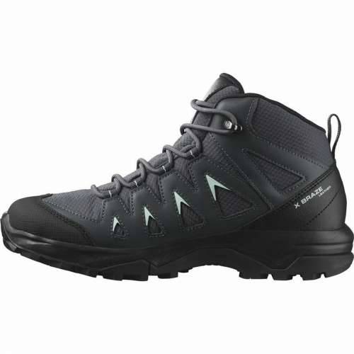 Čizme za planinarenje Salomon X Braze Mid Gore-Tex Dama Crna Cijena