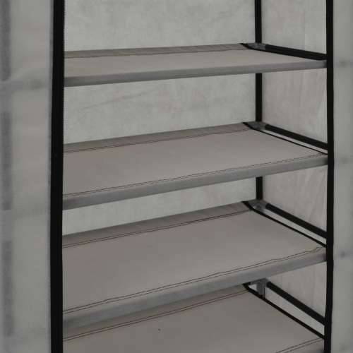 282430 Shoe Cabinet with Cover Grey 58x28x106 cm Fabric Cijena