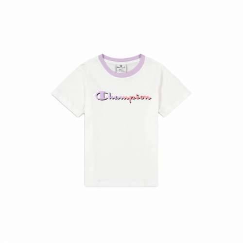 Dječje Majica Kratkih Rukava Champion Crewneck Bijela Cijena