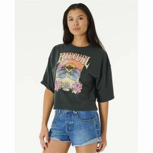 Ženska Majica Kratkih Rukava Rip Curl Barrelled Heritage Crna Cijena