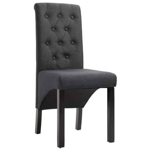 Blagovaonske stolice od tkanine 4 kom tamnosive Cijena
