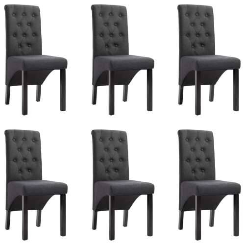 Blagovaonske stolice od tkanine 6 kom tamnosive