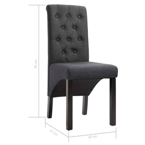 Blagovaonske stolice od tkanine 6 kom tamnosive Cijena