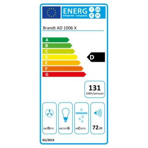 Konvencionalna Napa Brandt AD1006X 80W 600 m3/h Nehrđajući Čelik (60 cm) Cijena