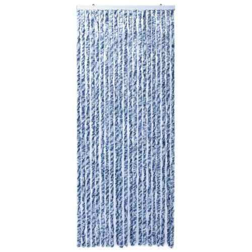 Zastor protiv insekata plavo-bijelo-srebrni 90 x 220 cm šenil Cijena