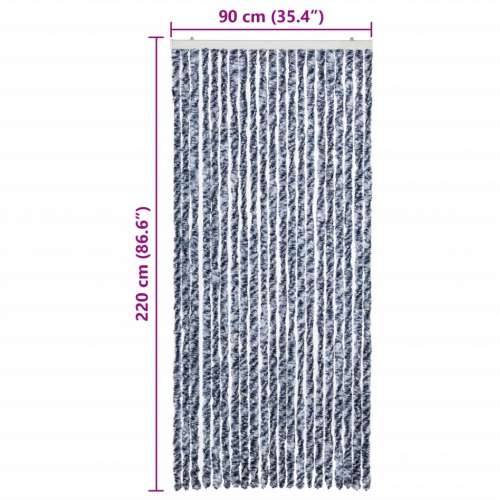 Zastor protiv insekata plavo-bijelo-srebrni 90 x 220 cm šenil - plava/bijela/srebrna 90 x 220 cm Cijena