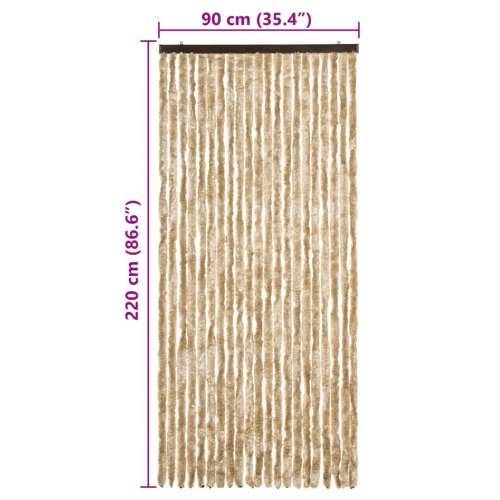 Zastor protiv insekata bež 90 x 220 cm šenil - Bež 90 x 220 cm Cijena