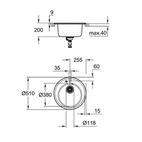 Jednostruki sudoper Grohe K200 Cijena