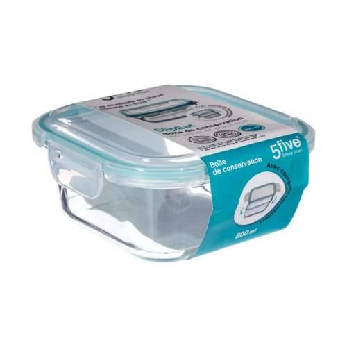 Kutija za užinu 5five Simply Smart Plava Providan Kristal 800 ml 16 x 16 x 7,5 cm Cijena