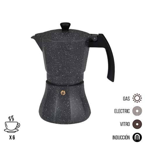 Talijanska Moka za Kavu EDM Crna Aluminij 6 Šalice Indukcija Cijena