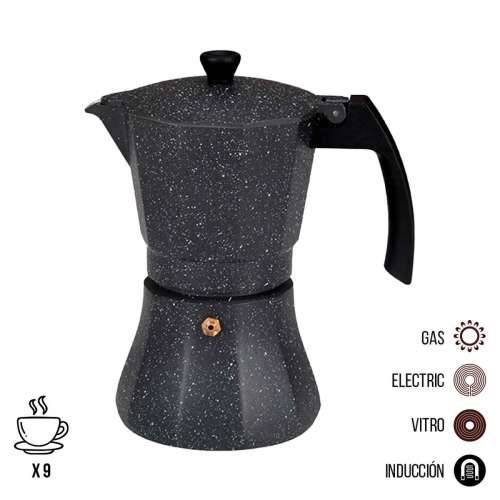 Talijanska Moka za Kavu EDM Crna Aluminij 9 Šalice Indukcija Cijena