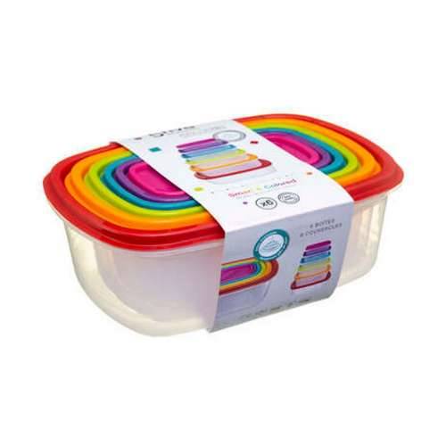Set 6 kutija za užinu 5five Simply Smart polipropilen 300 ml 225 ml 175 ml 12,5 ml 0,3 g 245 ml Pisana Pravokutno Cijena
