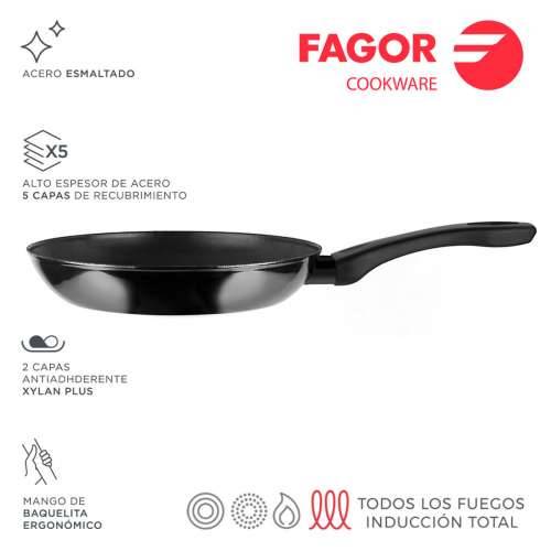 Tava FAGOR Indutherm Crna Emajlirani Čelik (Ø 26 cm) Cijena