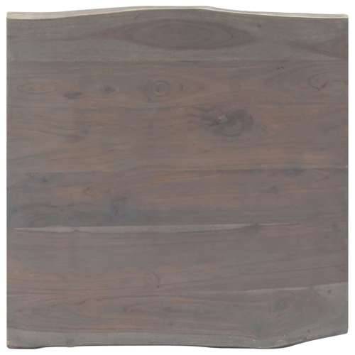 Stolić za kavu sa živim rubovima 60x60x40 cm masivno bagremovo drvo - Siva 1 60 cm Cijena
