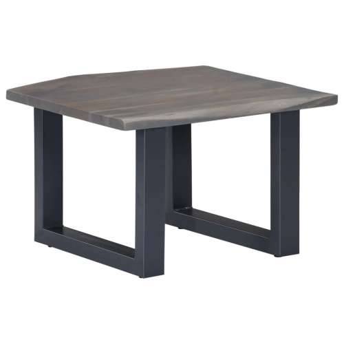 Stolić za kavu sa živim rubovima 60x60x40 cm masivno bagremovo drvo - Siva 1 60 cm Cijena
