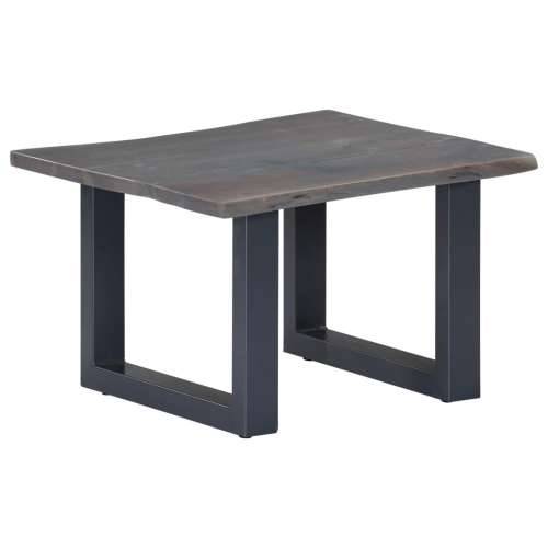 Stolić za kavu sa živim rubovima 60x60x40 cm masivno bagremovo drvo - Siva 1 60 cm Cijena