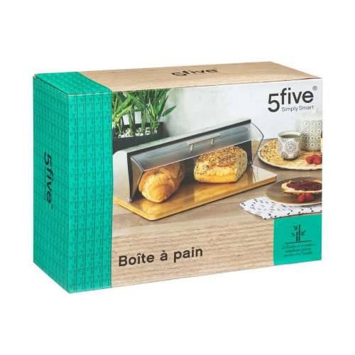 Košara za Kruh 5five Simply Smart Bambou cuisine Srebrna kromirano 39 x 26,5 x 15,5 cm Drvo Cijena
