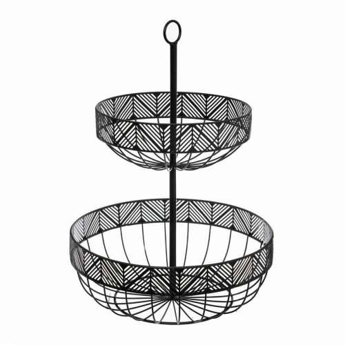 Posuda za Voće 5five Simply Smart Crna Metal 30 x 30 x 42 cm Cijena
