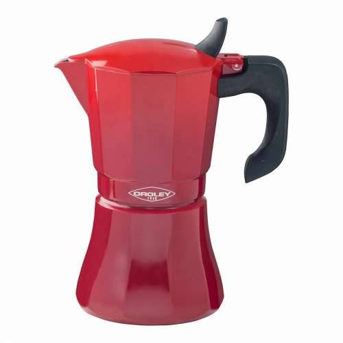 Talijanska Moka za Kavu Oroley Petra Crvena Aluminij 6 Šalice Cijena