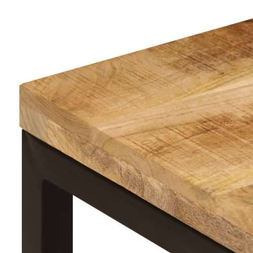 Stolić za kavu 100 x 50 x 35 cm od masivnog drva manga i čelika - 1 masivno drvo manga (crne noge) Cijena