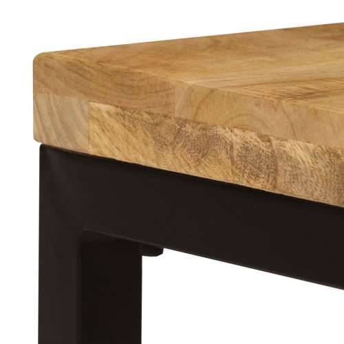 Stolić za kavu 100 x 50 x 35 cm od masivnog drva manga i čelika - 1 masivno drvo manga (crne noge) Cijena