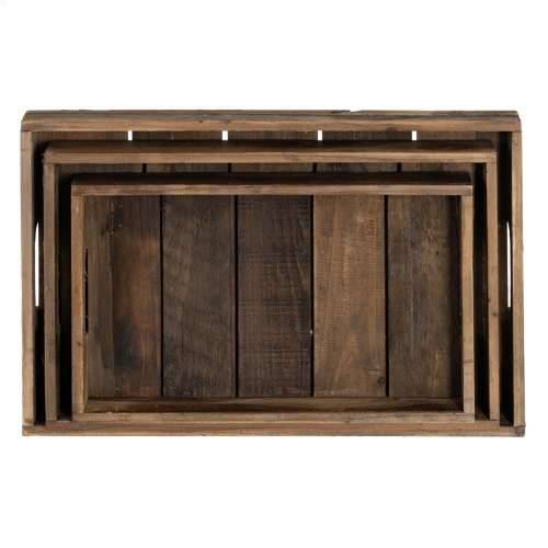 Pladanj za aperitive 48 x 32 x 6 cm Prirodno Jelovina 3 Dijelovi Cijena