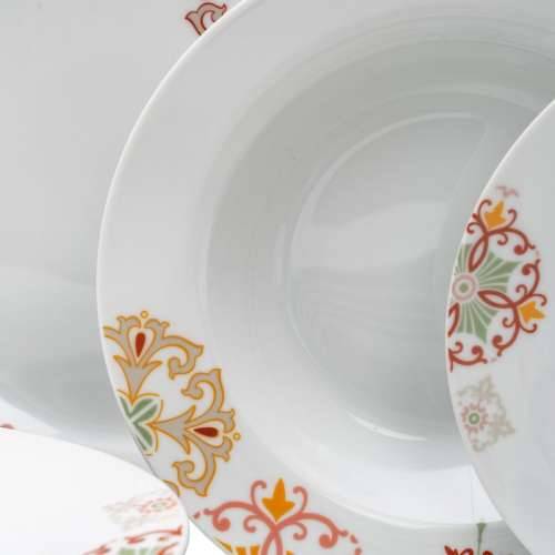 Posuđe za jelo Bordo Horčica Porculan 1 cm 37 x 23 x 30 cm 18 Dijelovi Cijena