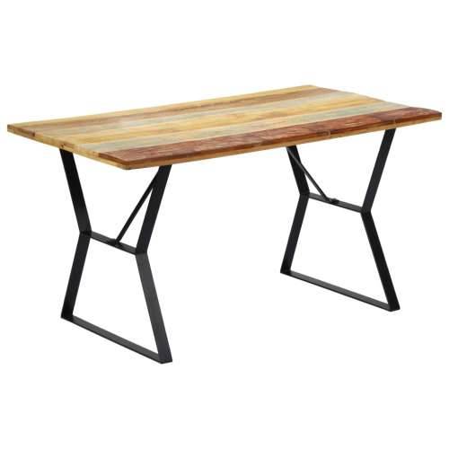Blagovaonski stol od masivnog obnovljenog drva 140 x 80 x 76 cm Cijena