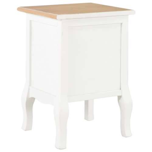 Noćni ormarić 2 kom bijeli 35 x 30 x 49 cm MDF - Bijela i smeđa 2 Cijena