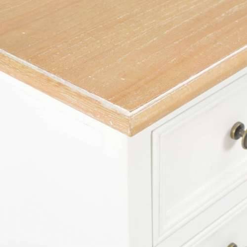 Noćni ormarić 2 kom bijeli 35 x 30 x 49 cm MDF - Bijela i smeđa 2 Cijena